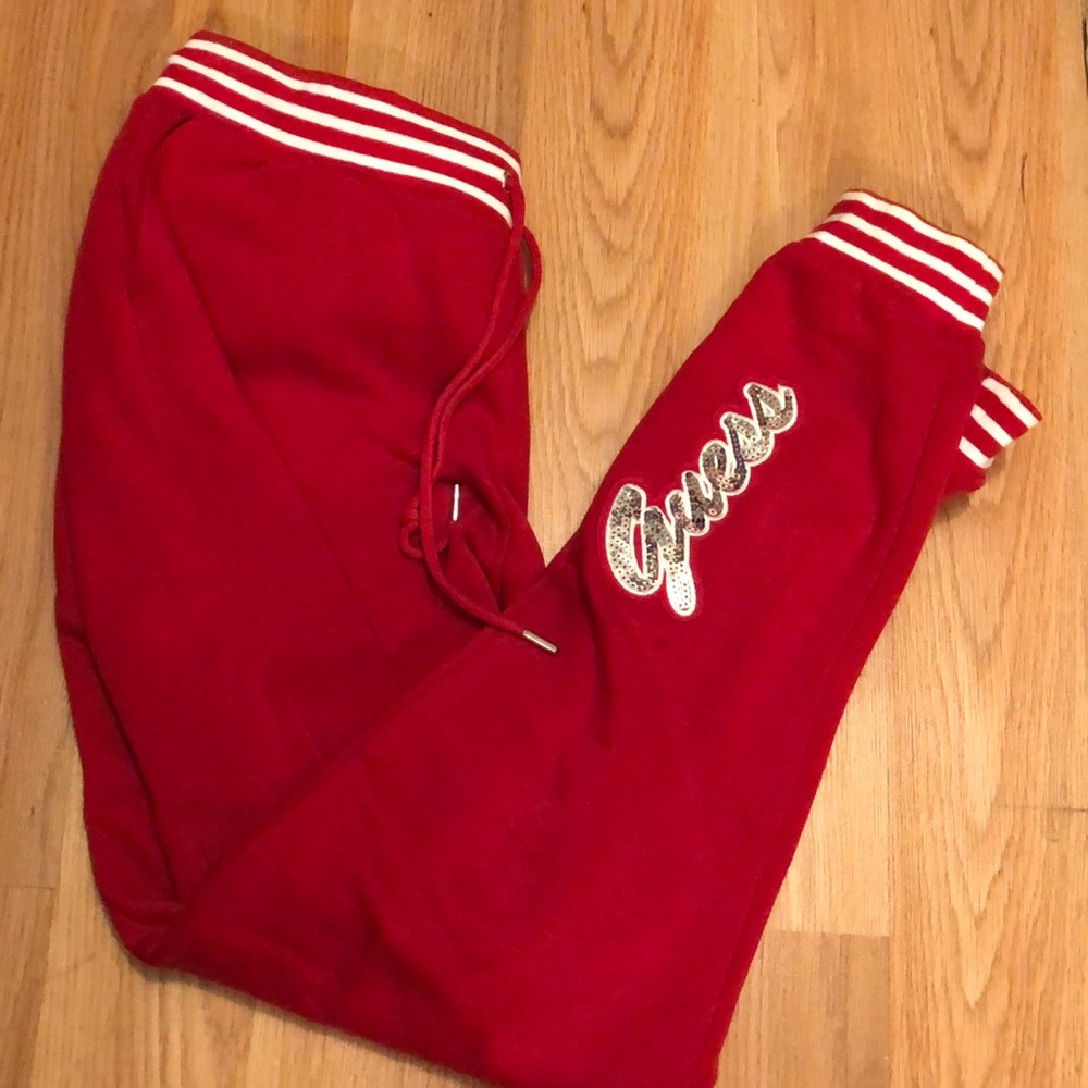 Red Guess Sweatpants